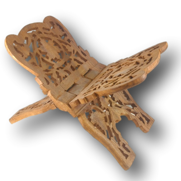 Other - Boho Collapsible Hand Crafted Wooden Book Holder